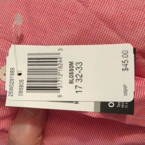 Chaps pink gingham print button down shirt - Picture 4 of 6